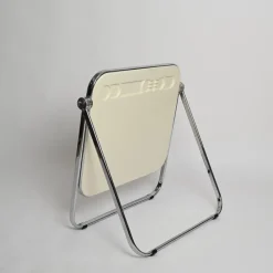 Pamono Mid-Century White Platone Folding Desk attributed to Giancarlo Piretti for Castelli, 1969><noscript><img width=