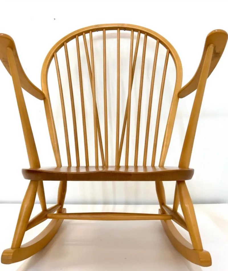 Pamono Mid-Century Windsor Grandfather Rocking Chair in Wood attributed to Lucian Ercolani for Ercol, England, 1960s> Rocking Chairs