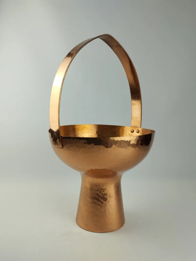 Pamono Mid-Century Wine Cooler in Copper by Eugen Zint, 1960s> Ice Buckets & Wine Coolers
