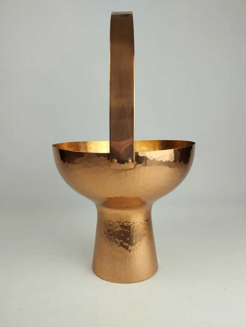 Pamono Mid-Century Wine Cooler in Copper by Eugen Zint, 1960s> Ice Buckets & Wine Coolers