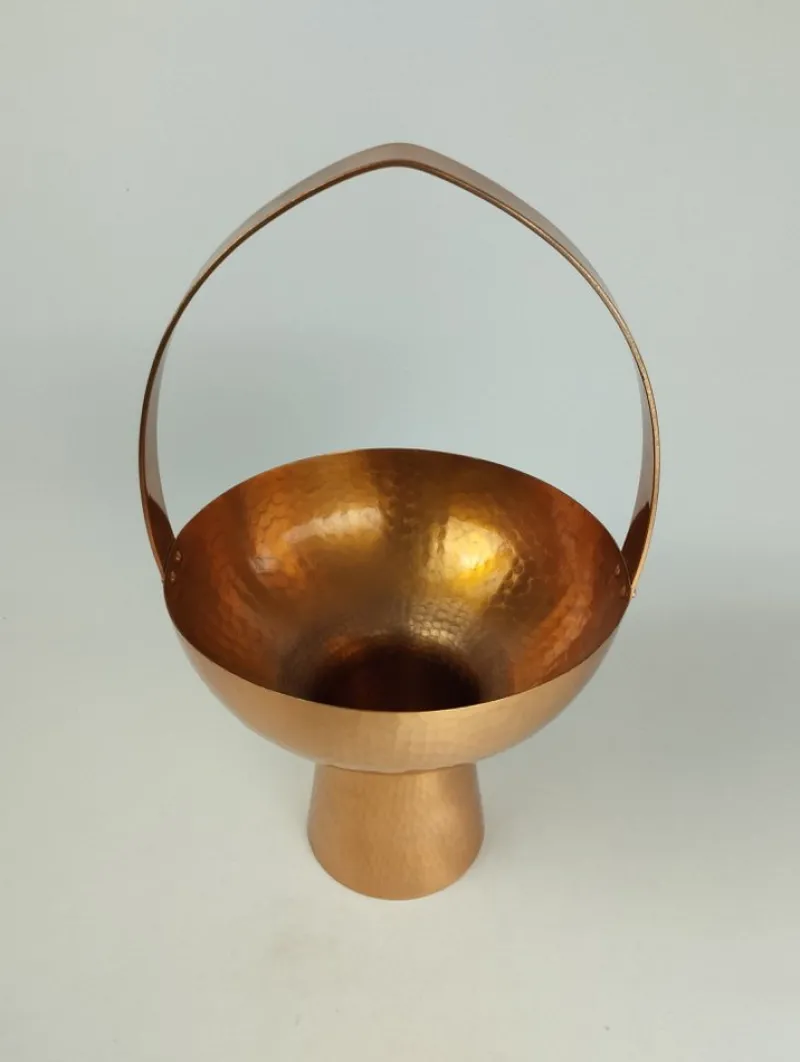 Pamono Mid-Century Wine Cooler in Copper by Eugen Zint, 1960s> Ice Buckets & Wine Coolers