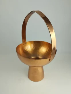 Pamono Mid-Century Wine Cooler in Copper by Eugen Zint, 1960s><noscript><img width=