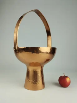 Pamono Mid-Century Wine Cooler in Copper by Eugen Zint, 1960s><noscript><img width=
