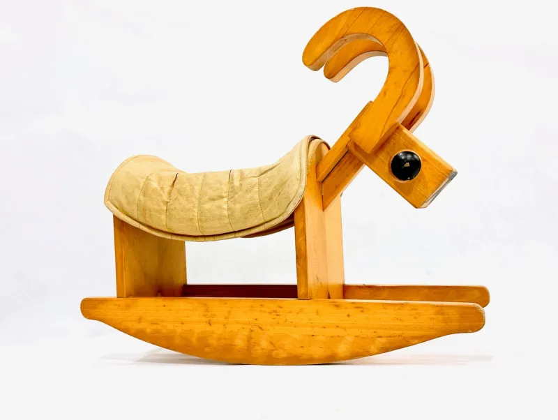 Pamono Mid-Century Wooden Rocking Billy Goat, 1960s> Children's Chairs