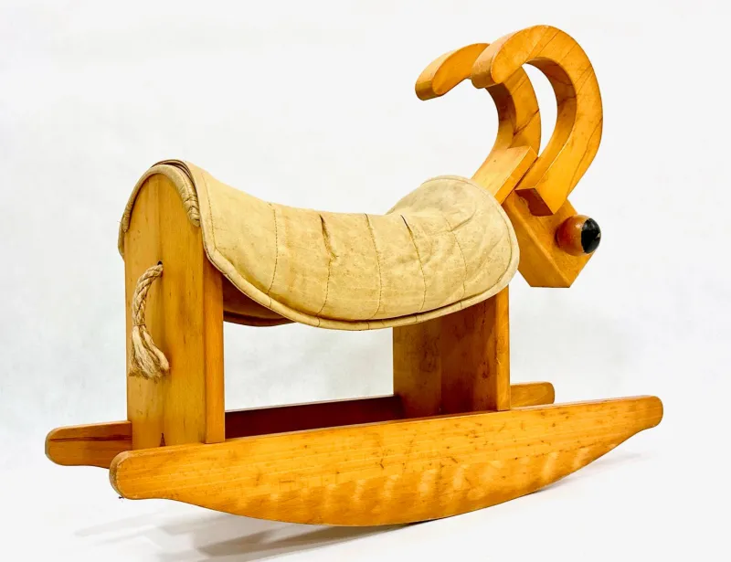 Pamono Mid-Century Wooden Rocking Billy Goat, 1960s> Children's Chairs