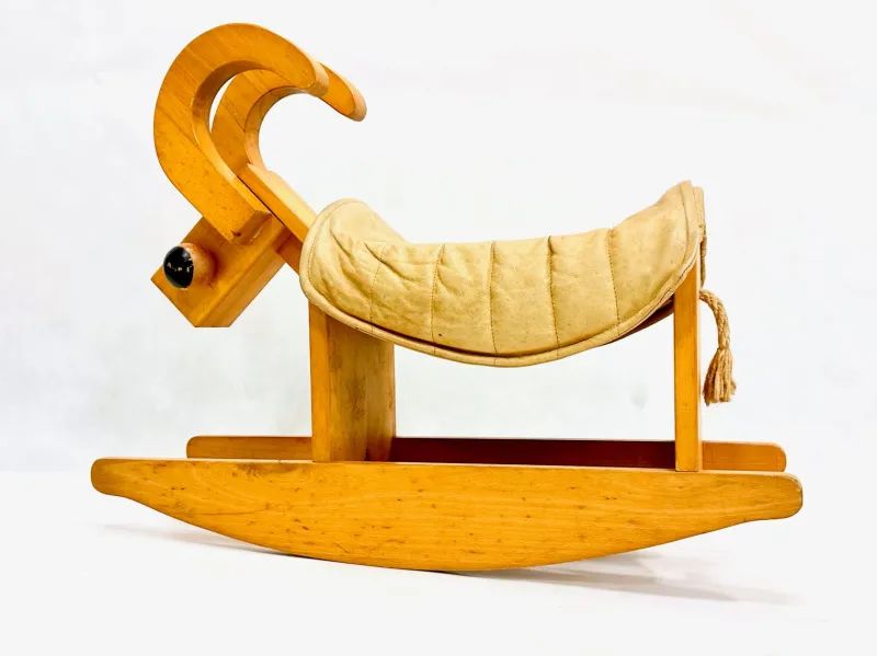 Pamono Mid-Century Wooden Rocking Billy Goat, 1960s> Children's Chairs