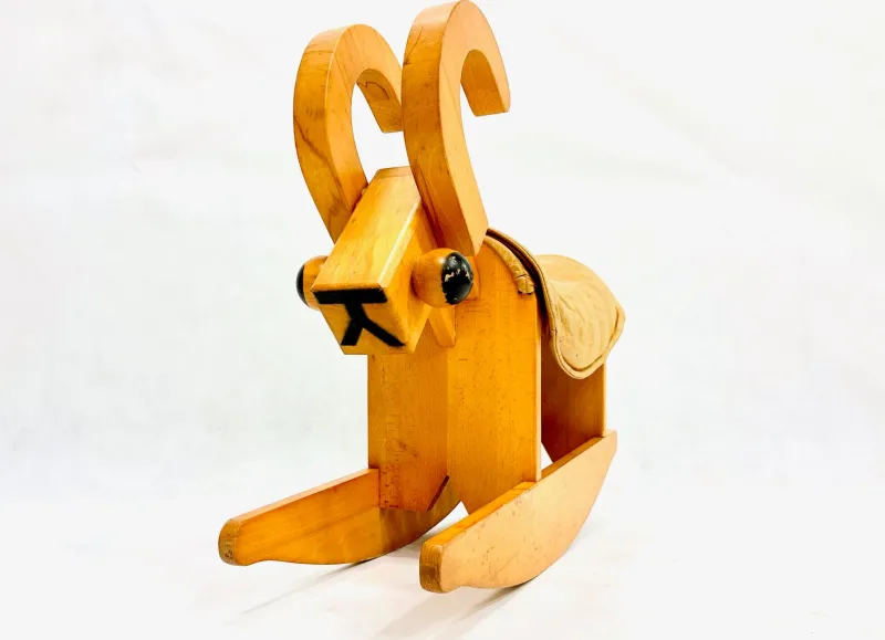 Pamono Mid-Century Wooden Rocking Billy Goat, 1960s> Children's Chairs