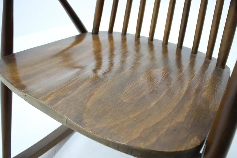 Pamono Mid-Century Wooden Scandinavian Style Rocking Chair, 1960s> Rocking Chairs