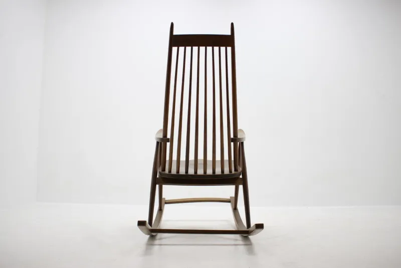 Pamono Mid-Century Wooden Scandinavian Style Rocking Chair, 1960s> Rocking Chairs