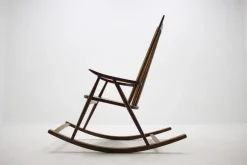 Pamono Mid-Century Wooden Scandinavian Style Rocking Chair, 1960s><noscript><img width=