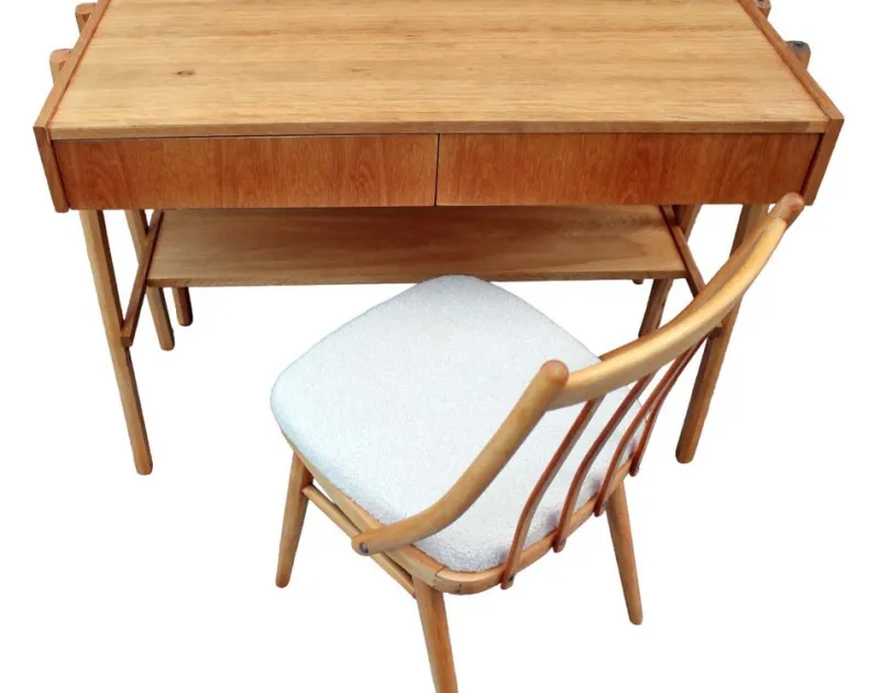Pamono Mid-Century Writing Commode, Bookshelf and Chair, 1970s, Set of 3> Secretaires