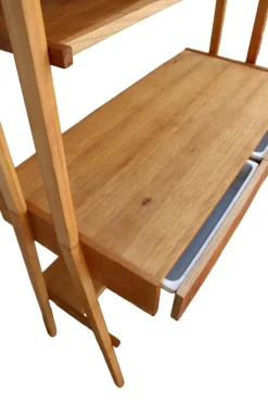 Pamono Mid-Century Writing Commode, Bookshelf and Chair, 1970s, Set of 3><noscript><img width=