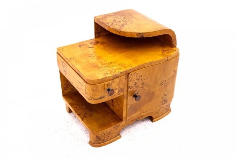 Best Pamono Mid-20th Century Art Deco Bedside Tables, Poland, 1940s, Set of 2