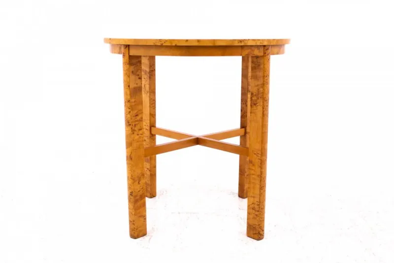 Online Pamono Mid-20th Century Art Deco Birch Side Table, 1950s