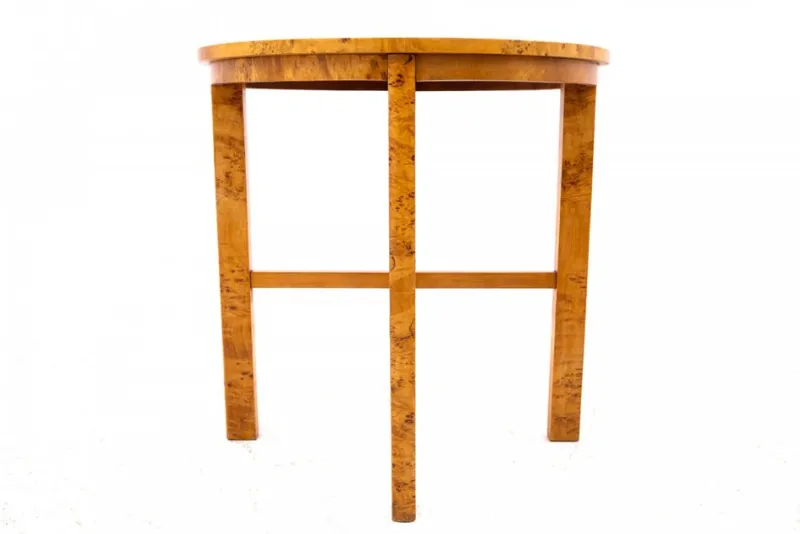Online Pamono Mid-20th Century Art Deco Birch Side Table, 1950s