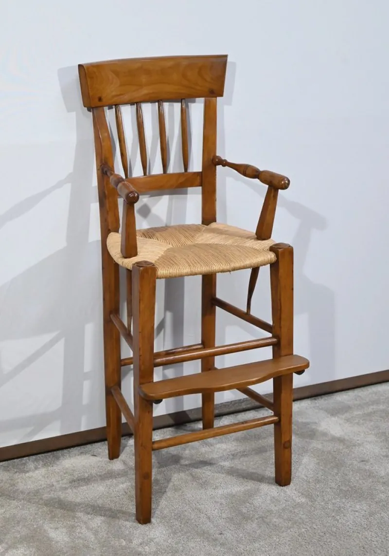 Pamono Mid-19th Century Childrens High Chair in Cherrywood> Children's Chairs