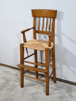 Pamono Mid-19th Century Childrens High Chair in Cherrywood><noscript><img width=