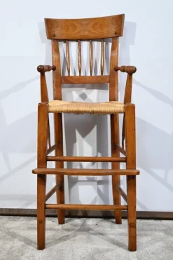 Pamono Mid-19th Century Childrens High Chair in Cherrywood><noscript><img width=
