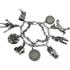 Sale Pamono Mid-20th Century Dutch Silver Large Charms Bracelet, 1960s