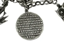 Sale Pamono Mid-20th Century Dutch Silver Large Charms Bracelet, 1960s