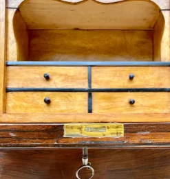 Clearance Pamono Mid-19th Century French Louis Philippe Carved Walnut Secretary Cabinet, 1890s