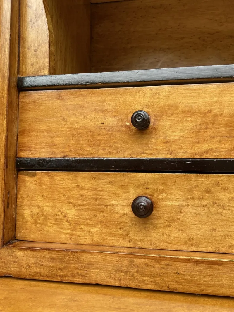Clearance Pamono Mid-19th Century French Louis Philippe Carved Walnut Secretary Cabinet, 1890s