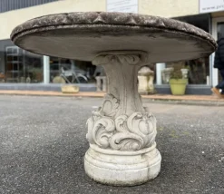 Pamono Mid-20th Century Round Table in Reconstituted Stone><noscript><img width=