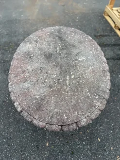 Pamono Mid-20th Century Round Table in Reconstituted Stone><noscript><img width=