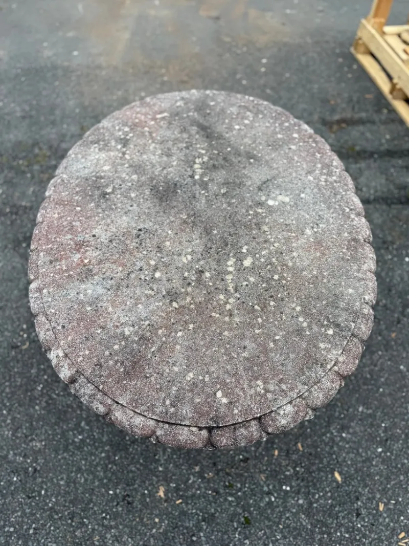 Pamono Mid-20th Century Round Table in Reconstituted Stone> Garden Tables