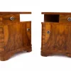 Pamono Mid-20th Century Walnut Bedside Tables, Poland, 1940s, Set of 2> Nightstands