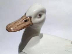 Online Pamono Mid-18th Century White Majolica Duck Tureen from Pasquale Antonibon, Italy