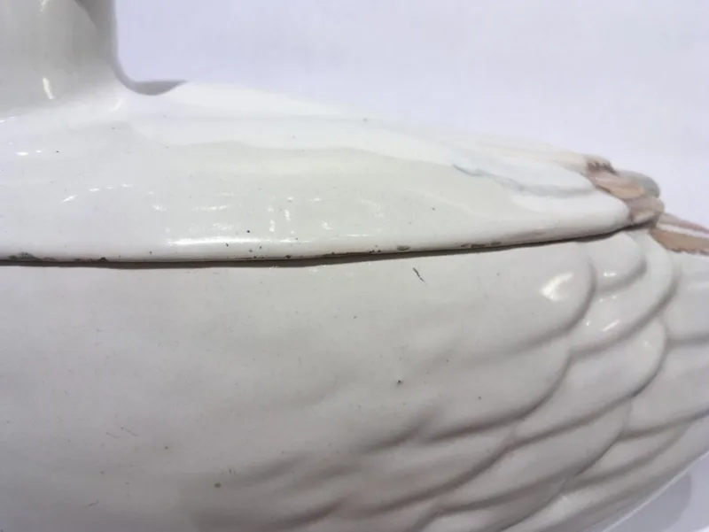 Online Pamono Mid-18th Century White Majolica Duck Tureen from Pasquale Antonibon, Italy