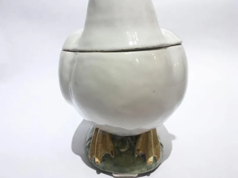 Online Pamono Mid-18th Century White Majolica Duck Tureen from Pasquale Antonibon, Italy