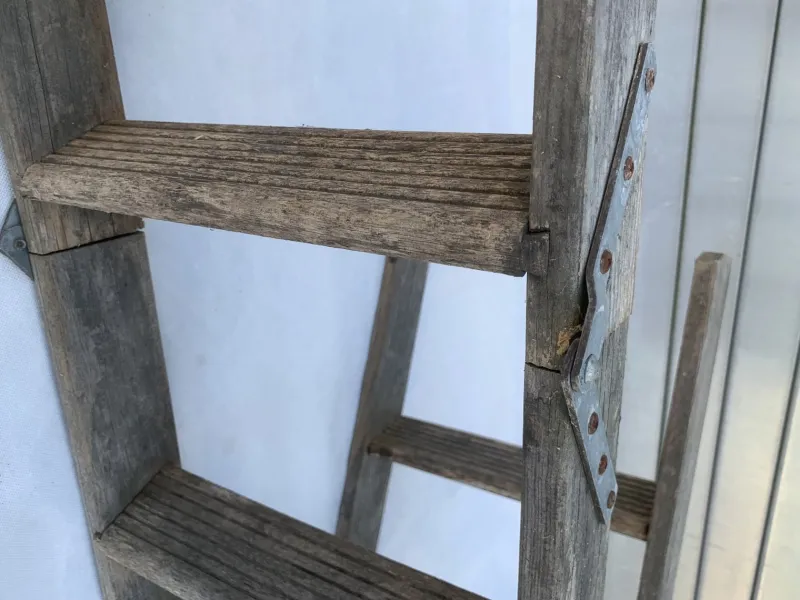 Pamono Mid-20th Century Wooden Folding Attic Ladder, 1940s> Architectural Elements