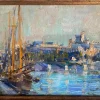 Pamono Mikhail Georgievich Abakumov, La Seine au Matin, 2003, Oil on Canvas, Framed> Impressionist
