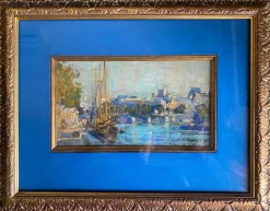 Pamono Mikhail Georgievich Abakumov, La Seine au Matin, 2003, Oil on Canvas, Framed> Impressionist