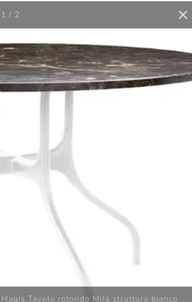 Pamono Mila Table in Marble Emperor by Jaime Hayon for Magis, 2020> Garden Tables