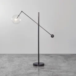Pamono Milan 1 Arm Black Gunmetal Floor Lamp by Schwung