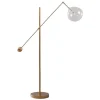 Pamono Milan 1 Arm Brass Floor Lamp by Schwung> Floor Lamps