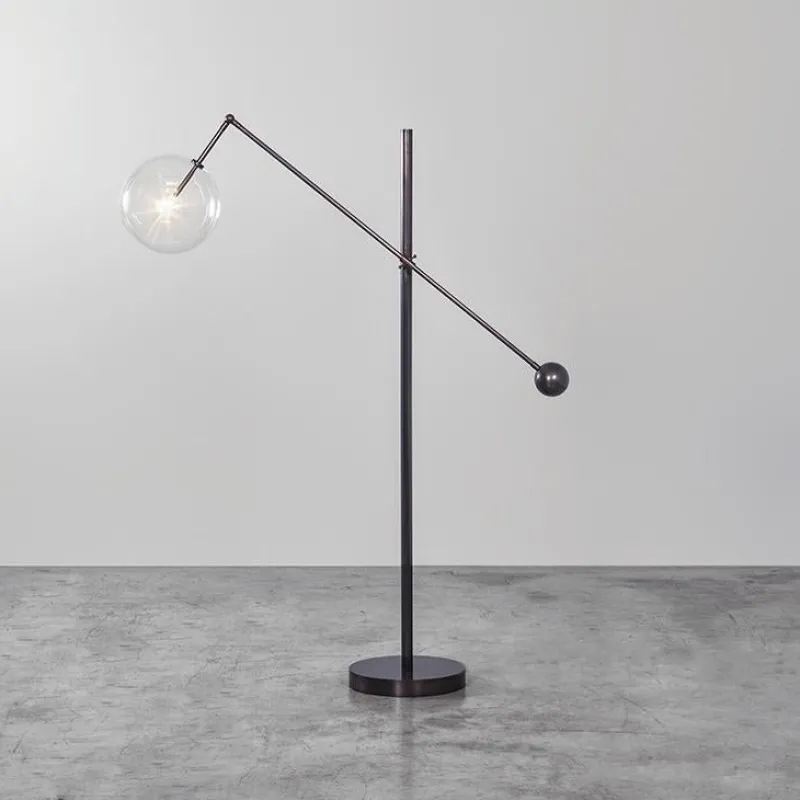 Pamono Milan 1 Arm Brass Floor Lamp by Schwung> Floor Lamps