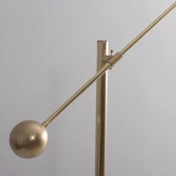 Pamono Milan 1 Arm Brass Floor Lamp by Schwung><noscript><img width=
