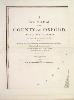 Pamono Mile Map of Oxfordshire> Wall Decor