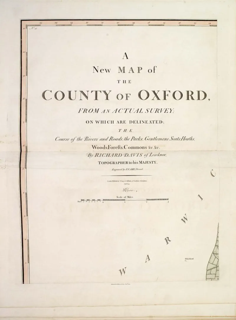 Pamono Mile Map of Oxfordshire> Wall Decor