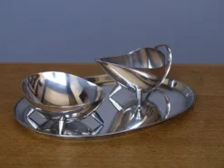 Outlet Pamono Milk and Sugar Set on Tray by Kurt Meyer for Wmf, 1953, Set of 3