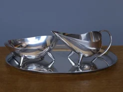 Outlet Pamono Milk and Sugar Set on Tray by Kurt Meyer for Wmf, 1953, Set of 3