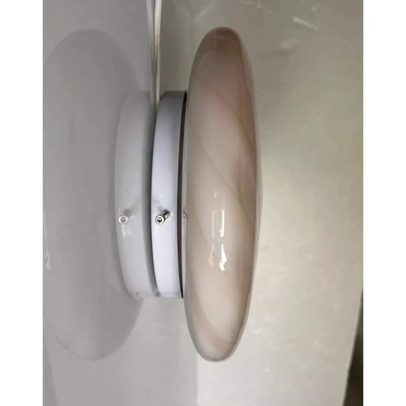 Pamono Milky-White and Beige Swirls Murano Glass Flush Mount by Simoeng> Ceiling Lights