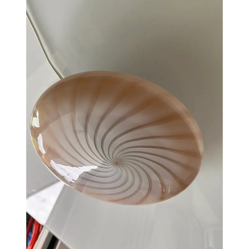 Pamono Milky-White and Beige Swirls Murano Glass Flush Mount by Simoeng> Ceiling Lights