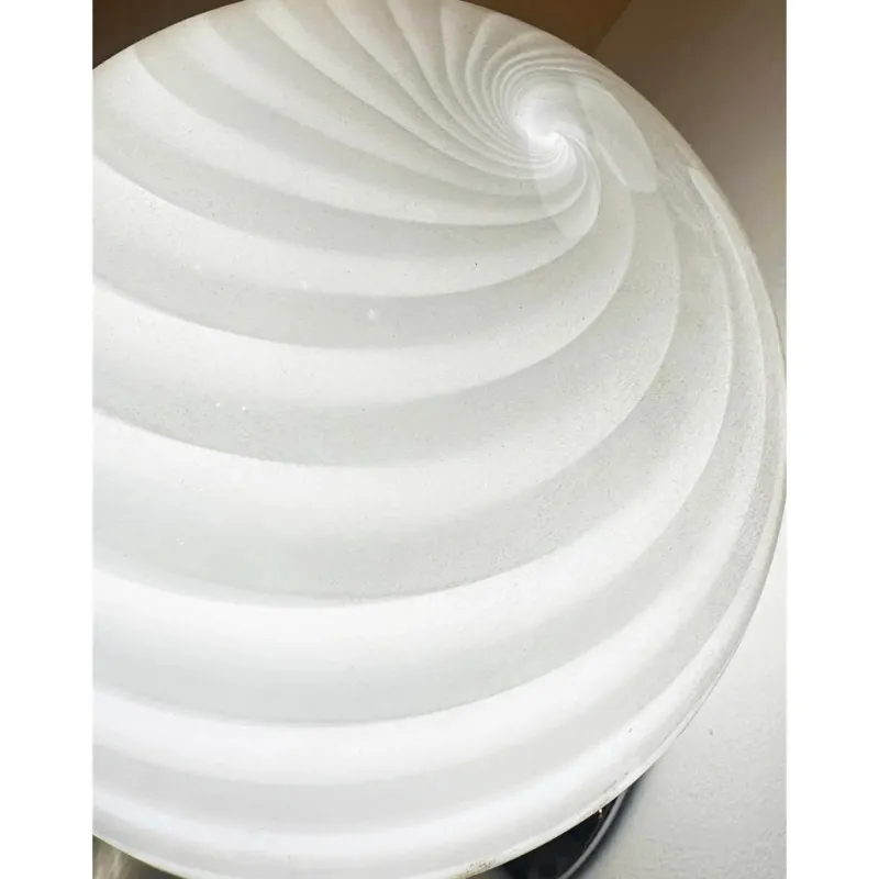 Pamono Milky-White Swirl Murano Glass Wall Sconce by Simoeng> Wall Lights & Sconces|Wall Lights & Sconces