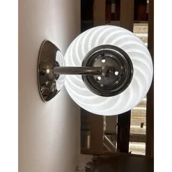 Pamono Milky-White Swirl Murano Glass Wall Sconce by Simoeng><noscript><img width=