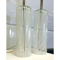 Pamono Milky-White Table Lamps in Murano Glass by Simoeng for Simoeng, Set of 2><noscript><img width=